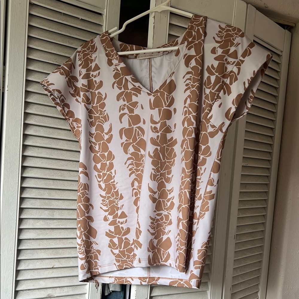 Stylish Brown and White Women's Top